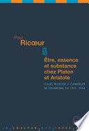Etre, Essence et Substance chez Platon et Aristote. Cours professé à l'université de Strasbourg en 1