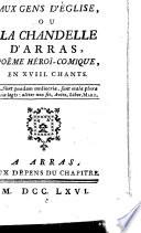 Etrennes aux gens d'église ou la chandelle d'Arras