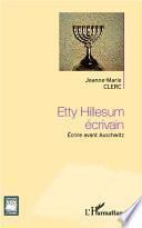 Etty Hillesum écrivain