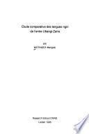 Etude comparative des langues ngiri de l'entre Ubangi-Zaïre