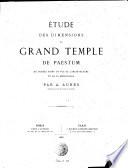 Étude des dimensions du grand temple de Paestum au double point de vue de l'architecture et de la métrologie