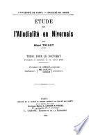 Étude sur l'allodialité en Nivernais