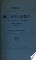 Étude sur la vie et l'œuvre de Nicolas Vauquelin