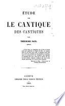 Etude sur le Cantique des cantiques