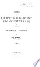 Etude sur le développement des voyelles labiales toniques du latin dans le vieux français du XII siècle