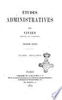 Etudes administratives par Vivien