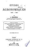 Etudes agronomiques