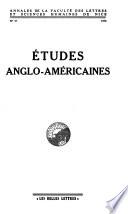 Etudes anglo-américaines