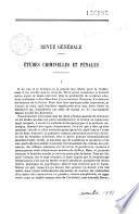 Etudes criminelles et pénales