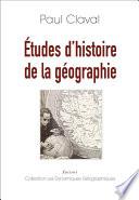 Études d'histoire de la géographie