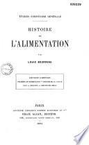 Etudes d'histoire générale. Histoire de l'alimentation