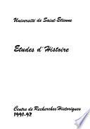 Etudes d'histoire