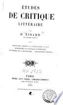 Etudes de critique littéraire