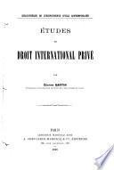 Études de droit international privé