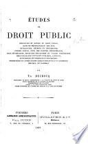 Études de droit public