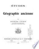 Études de géographie ancienne