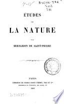 Etudes de la nature