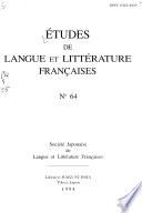 Etudes de langue et littérature françaises