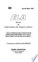 Etudes de linguistique appliquée