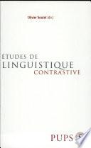 Etudes de linguistique contrastive