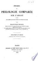 Études de philologie comparée sur l'argot et sur les idiomes analogues parlés en Europe et en Asie