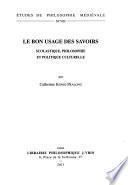 Études de philosophie médiévale