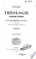 Études de théologie, de philosophie et d'histoire/Études religieuses, historiques et littéraires
