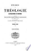 Etudes de théologie, de philosophie et d'histoire