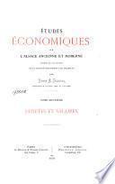 Études économiques sur l'Alsace ancienne et moderne