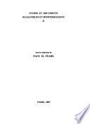 Etudes et documents balkaniques et méditerranéens
