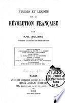 Études et leçons sur la Révolution française