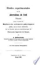 Etudes expérimentales sur les aberrations de l'oeil