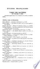 Études françaises
