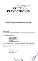 Etudes francophones