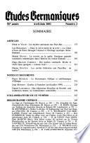 Etudes germaniques