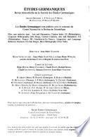 Etudes germaniques