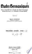 Etudes germaniques