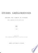 Études grégoriennes