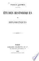 Études historiques et diplomatiques