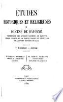 Études historiques et religieuses du diocèse de Bayonne