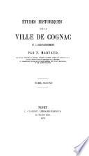Études historiques sur la ville de Cognac et l'arrondissement