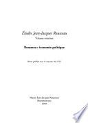 Etudes Jean-Jacques Rousseau