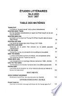 Etudes littéraires