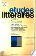 Études littéraires