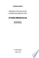 Etudes médiévales