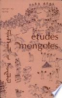 Etudes Mongoles 10