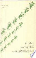 Etudes Mongoles et Sibériennes 18