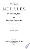 Etudes morales et politiques. 2. ed