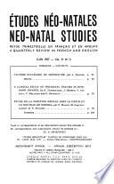 Etudes neo-natales