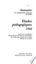 Etudes pédagogiques